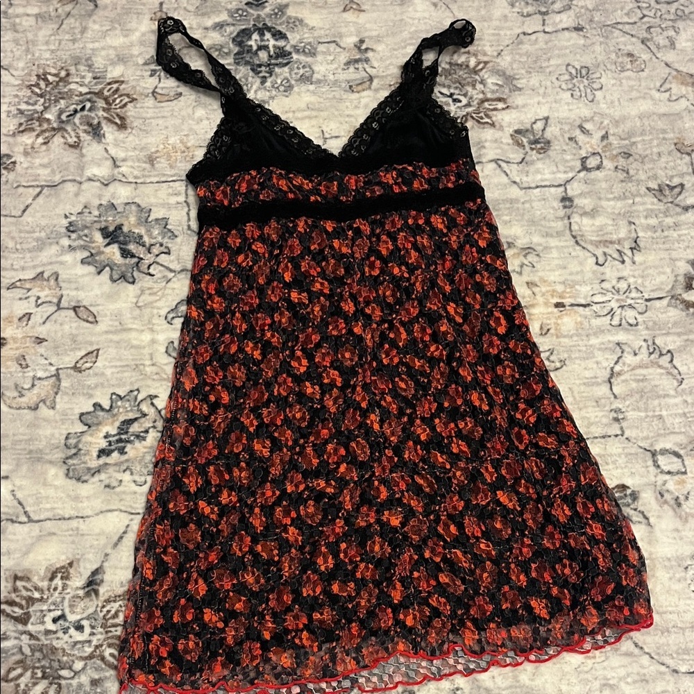 Urban Outfitters  Y2K Lace Dress - Black and Red - Picture 4 of 5